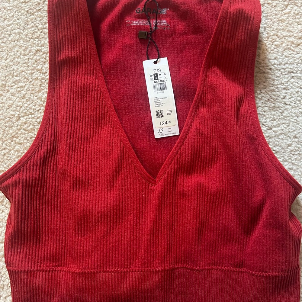 Garage Women's Scarlet Ribbed Tank Top